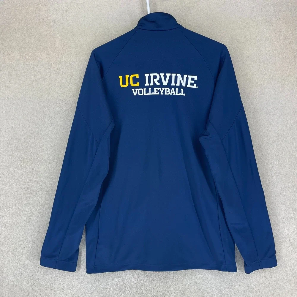 Adidas UC Irvine‎ Volleyball Track Jacket Navy Yellow Climalite Mens LT